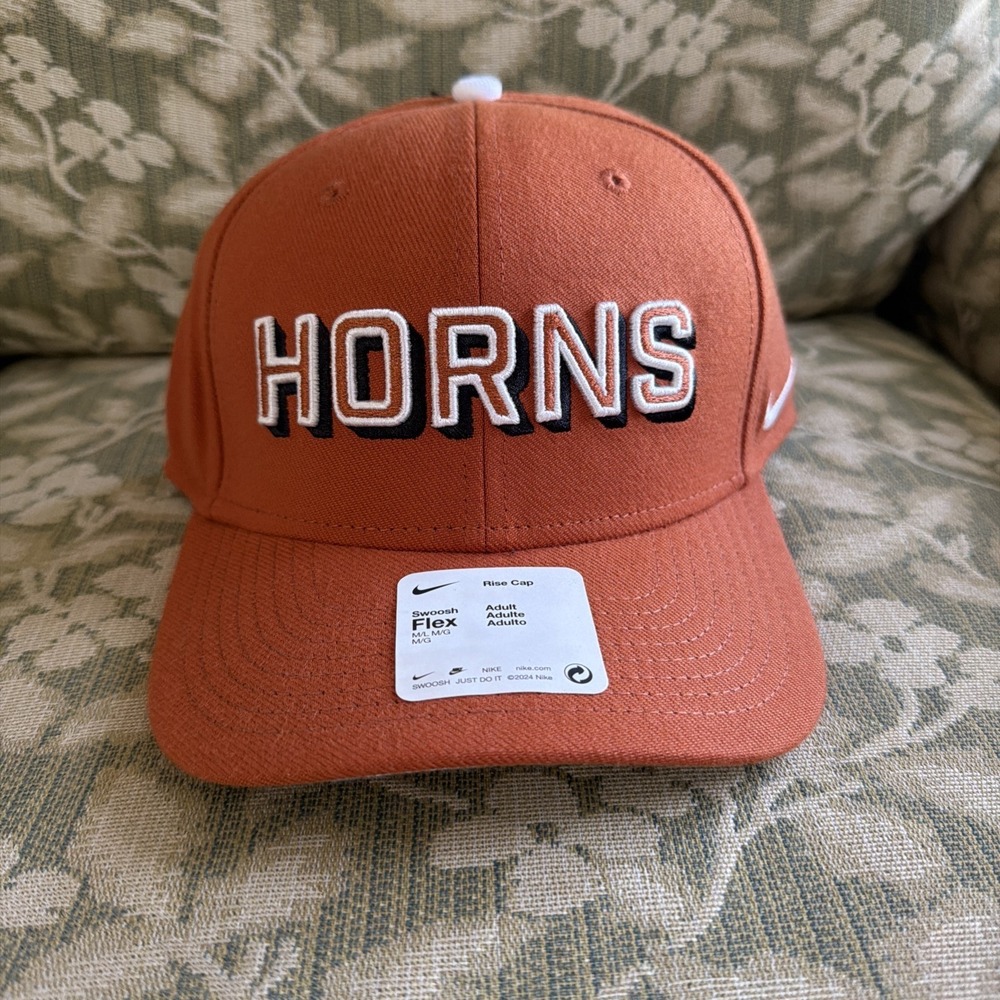 Nike Texas Longhorns Dri-FIT Swoosh Flex M/L Hat Orange Hook em horns‎ UT